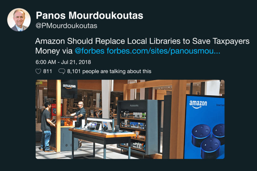 Panos-Mourdoukoutas-tweet-about-replacing-libraries 