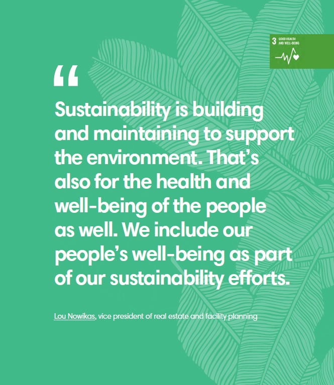 Sustainability is building and maintaining to support the environment