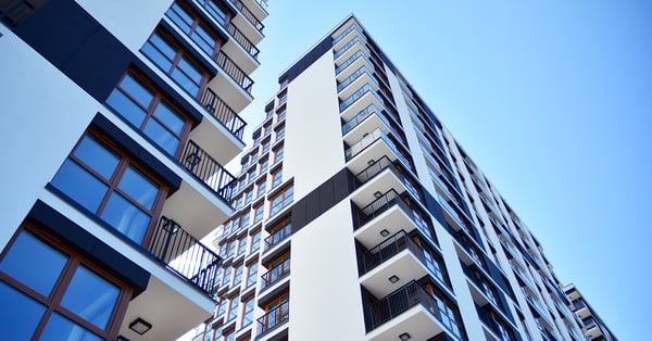 Outside view of apartment building