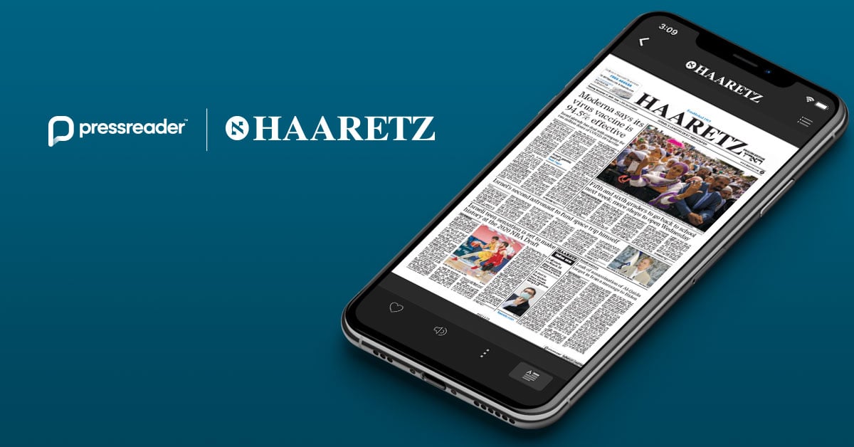 Haaretz joins PressReader’s growing catalog of international newspapers