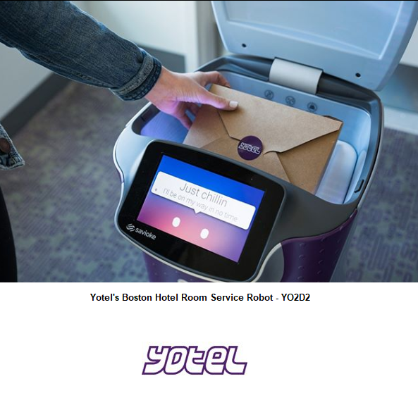 Yotel's Boston Hotel Room Service Robot - YO2D2